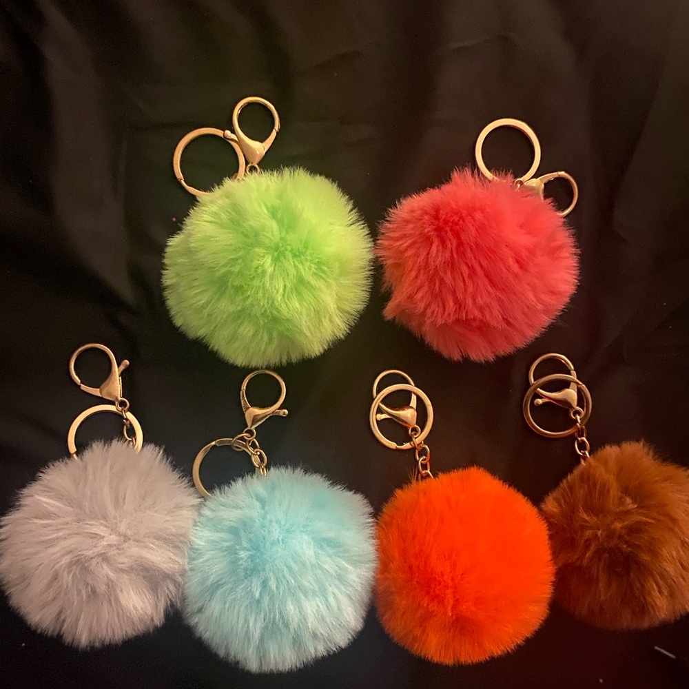 Keychain Puff balls! - Picture 3 of 4